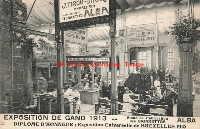 Belgium, Exposition de Gand 1913, Stand de Fabrication des Alba Cigarettes