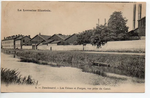 DIOULOUARD - Meurthe et Moselle - CPA 54 - Les Usines et les Forges au canal