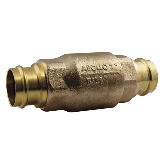 APOLLO 61LF10501PR Ball Cone Check Valve,Bronze,1",Press