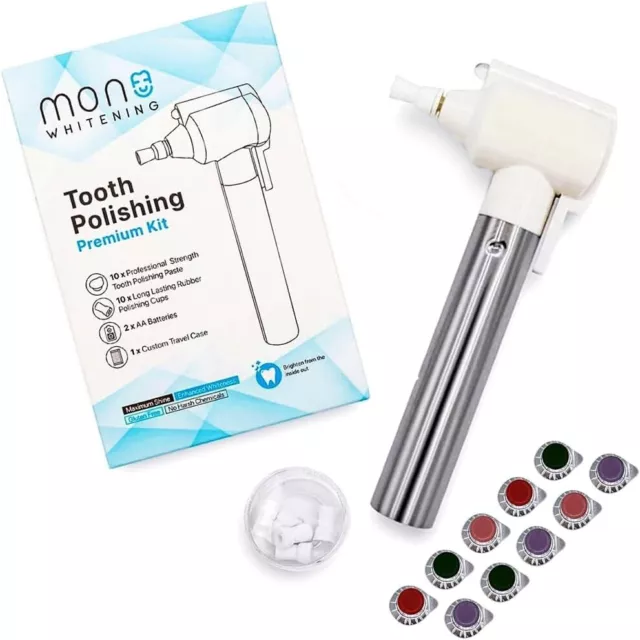 Tooth Polisher Premium Kit for Daily Cleaning, Whitening and Polishing