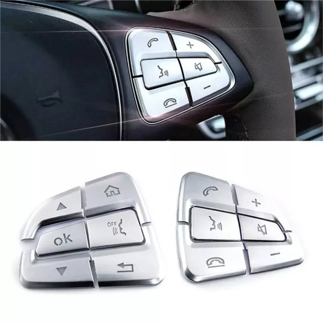 Chrome Volant Bouton Autocollant Couvre Pour le Benz de Mercedes GLC Classe C