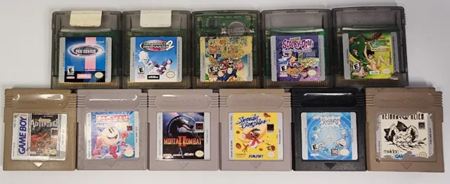Lot Of 11 Gameboy & Gameboy Color Video Games. Castlevania, Mario, Mortal Kombat