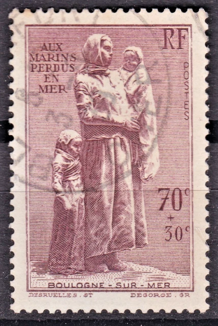 Timbre France 1938 Collection N°418 - Neuf Avec Charnière, Gomme Non Intacte