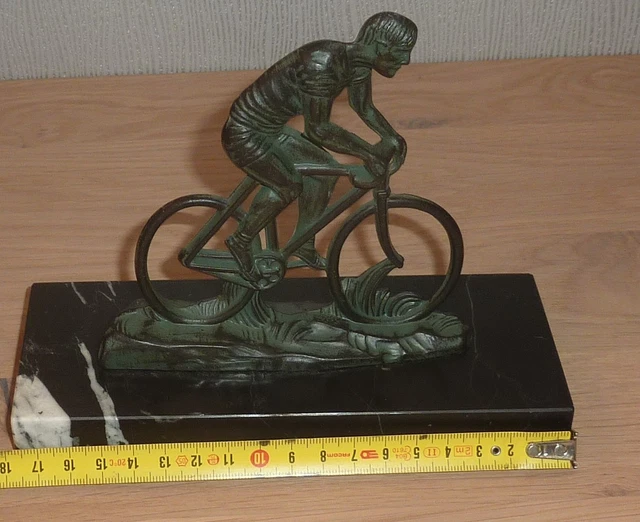 Tour De France Bicycle Cyclist Athlete Bronze Statue Sculpture Trophy Marble | eBay