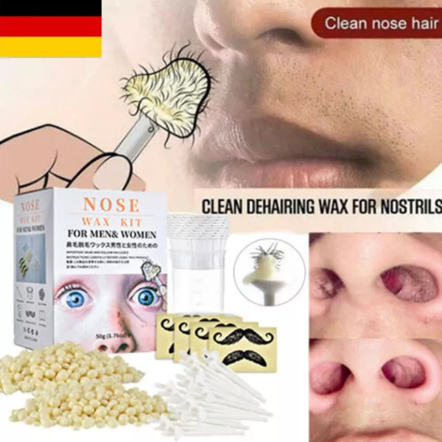 Nasenhaar Wachs Nose Wax Kit Schmerzlos Haarentfernung Set für Männer und Frauen