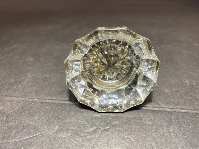 Antique Crystal Glass 12 Point Door Knob