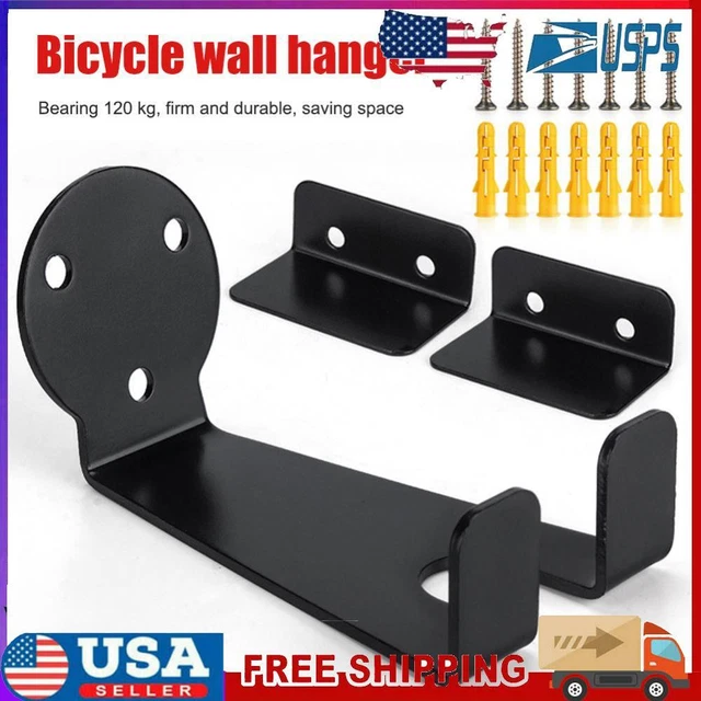 Iron Bike Holder Mount Stand Hook Bicycle Pedal Wall Mounted Storage Hanger Kits
