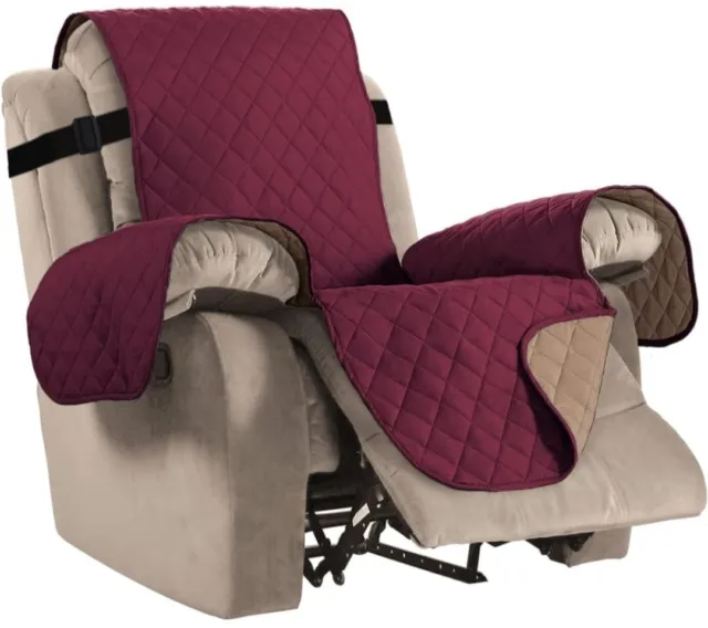 BellaHills Reversible Recliner Sofa Covers Water Resistant Recliner Chair Covers