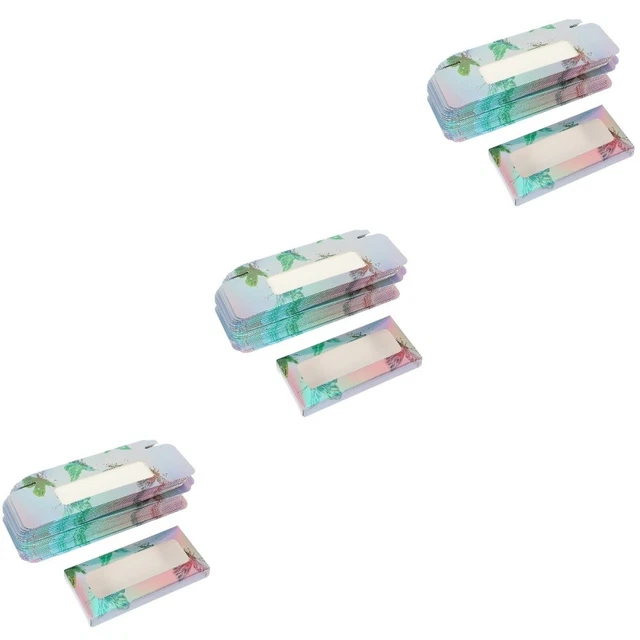 150 cajas de pestañas pequeñas reutilizables para pestañas
