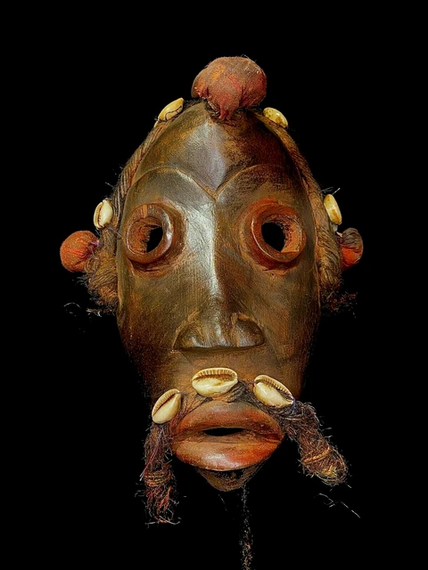 African Tribal Face Mask Wood Hand Carved Passport masks in African Art-5079