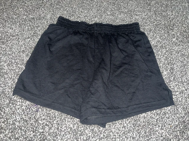 24 x pantaloncini da ballo vintage cheerleading Soffe da ragazza neri nuovi senza etichette taglia gioventù large