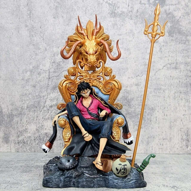 ONE PIECE STRAW Hats Monkey D Luffy Throne Anime Figure Statue Figure