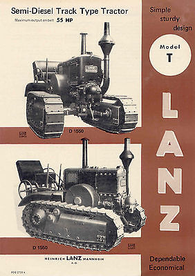 LANZ Bulldog 7 different A4 Brochures - reprints