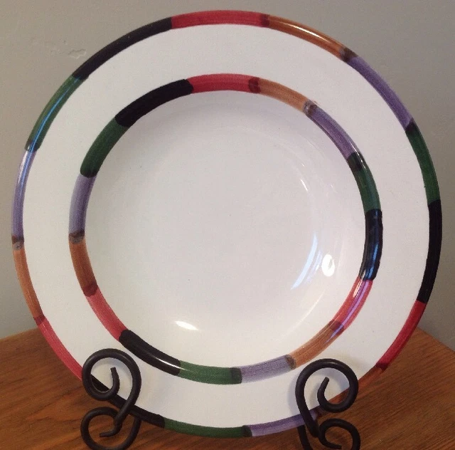 Deruta B Goldsmith Circo Large Rimmed Soup Bowl 9 5/8" Italy Italian Pottery
