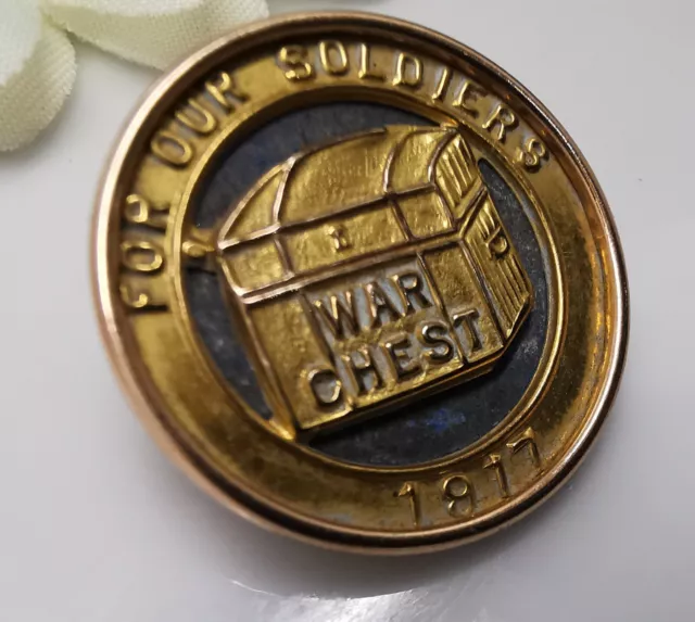 9ct Gold War Chest Badge Ww1 Fundraising 2