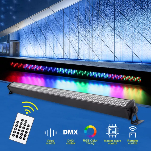 RGB Wall Wash Light Bar 252 LED DMX Stage DJ Beam Lighting Disco Party Effect