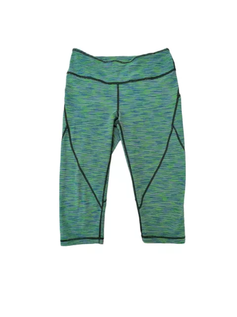 Zella Live In Capri Leggings‎ Green Blue Space Dye Athleisure Workout Size Small