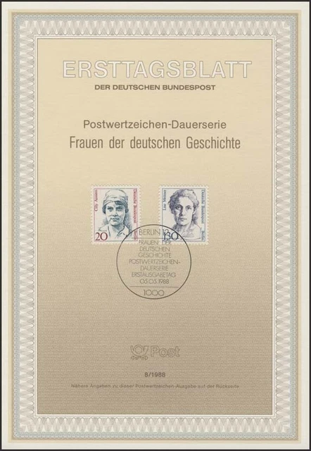 ETB 08/1988 Frauen, Cilly Aussem, Lise Meitner