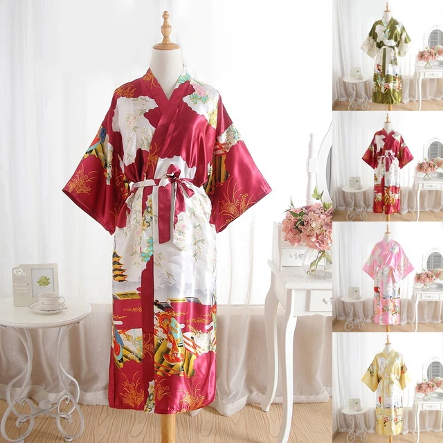 Abito kimono caldo nuovo damigella d'onore macchia donne matrimonio biancheria da notte bello