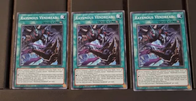 Yugioh - 3x Ravenous Vendread - POTE-EN064 - Common - 1st Edition