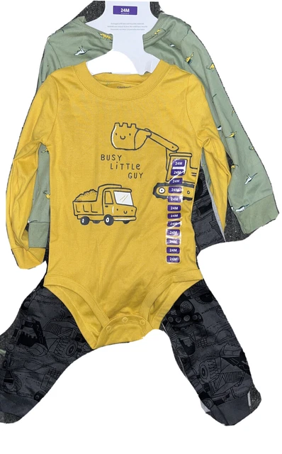NWT Baby Boy CARTERS 4 Piece Dinosaur Construction Set Size 9M