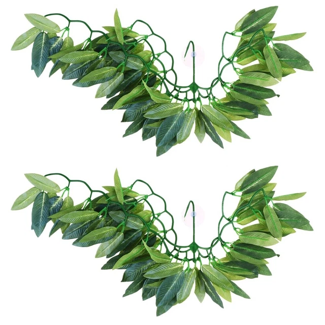 2 Pc Rattan Fish Tank Betta Decorations Terrarium Vines Glass