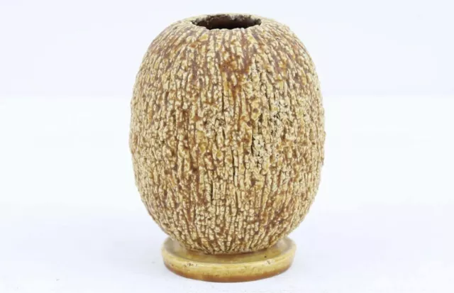 Mid Century Modern Brown Hedgehog Vase Ceramic Gunnar Nylund Rörstrand 2