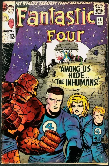Fantastic Four #45 Vol 1 (1965) KEY *1st App of Inhumans* - Good Range