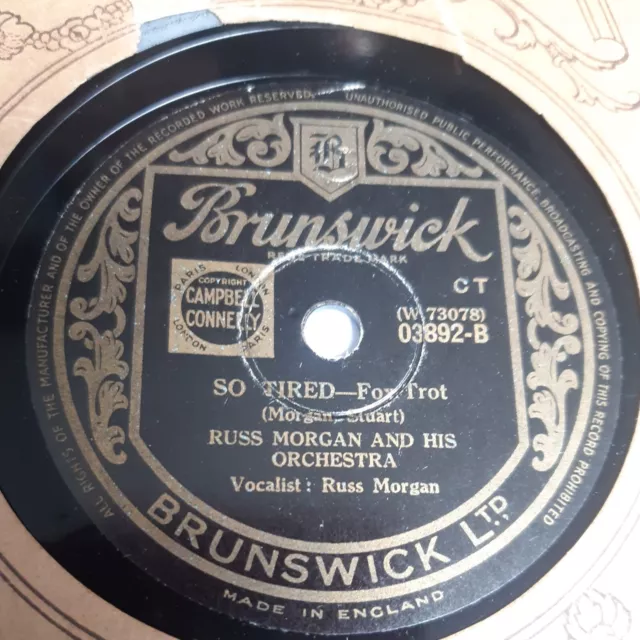 Russ Morgan - The More We Are Together - Brunswick 03892  78rpm Shellac 10"