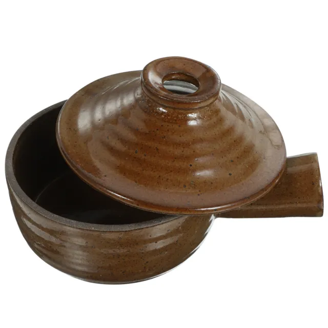 Utensilio de cocina olla de sopa cerámica Ramekin con tapa utensilios para hornear
