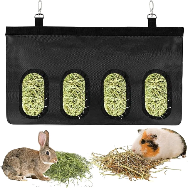 Borsa Per Fieno Per Conigli E Animali Piccoli - Tessuto Oxford Resistente, 25x28 Cm, Con Cinghia Metallica - Foto 12