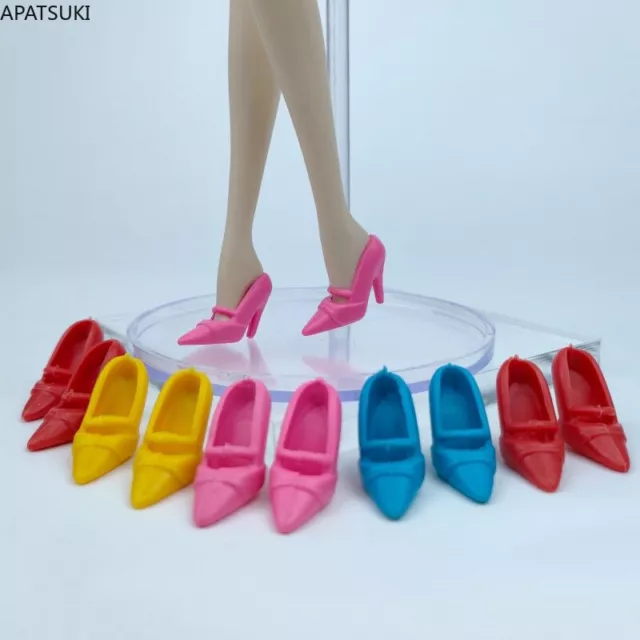 5pairs Random Fashion Doll Shoes For 11.5" Dolls Accessories High Heel Shoes 1/6