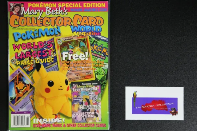 💎Mary Beth's Collector Card World Magazine Pokemon Premiere 1St Issue /W Card💎