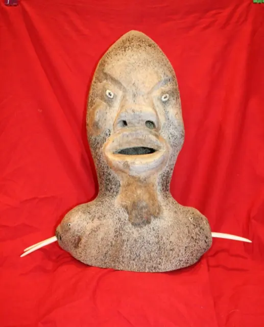 Inuit Eskimo Large Mineralized Human Mask