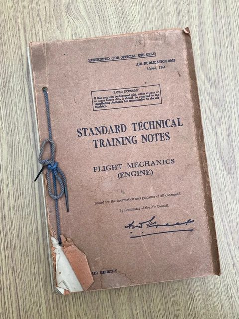 ORIGINAL RAF TECHNICAL Notes for Flight Mechanics (engines) - AP3042 ...