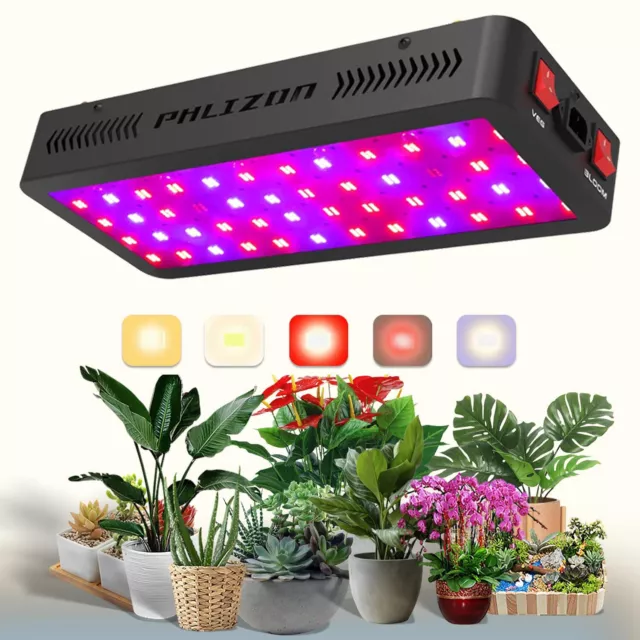 Phlizon 600W LED Grow Light Full Spectrum Indoor Lamp for Grow Tent 2X2FT Flower