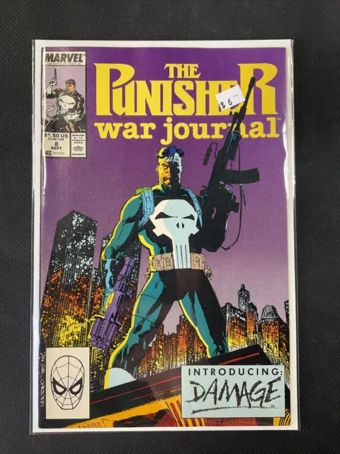 Punisher War Journal #8 (1988 Series) Vol. 1 Marvel Comic Book Jim Lee Cover🔮
