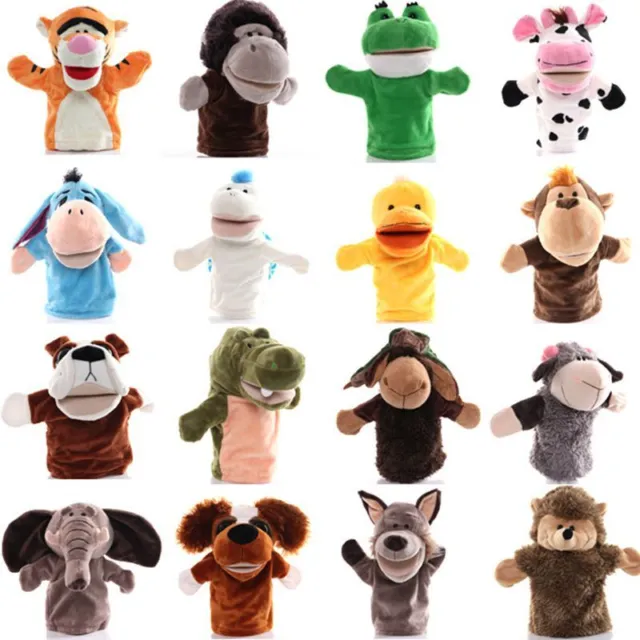 Animal Wildlife Hand Puppet Super Soft Plush Cartoon Puppets Kid Children Toy UK 2