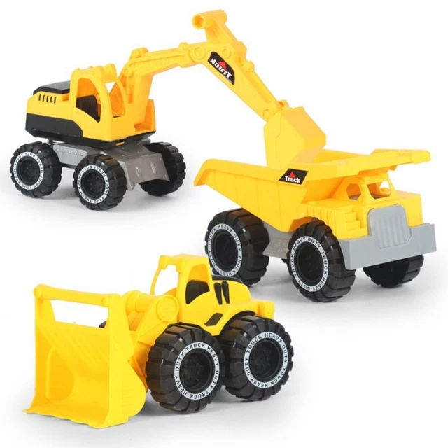 Lot De 6 Mini Véhicules De Construction & Secours – Camions Moulés Sous Pression, Cadeau Enfant 3-6 Ans