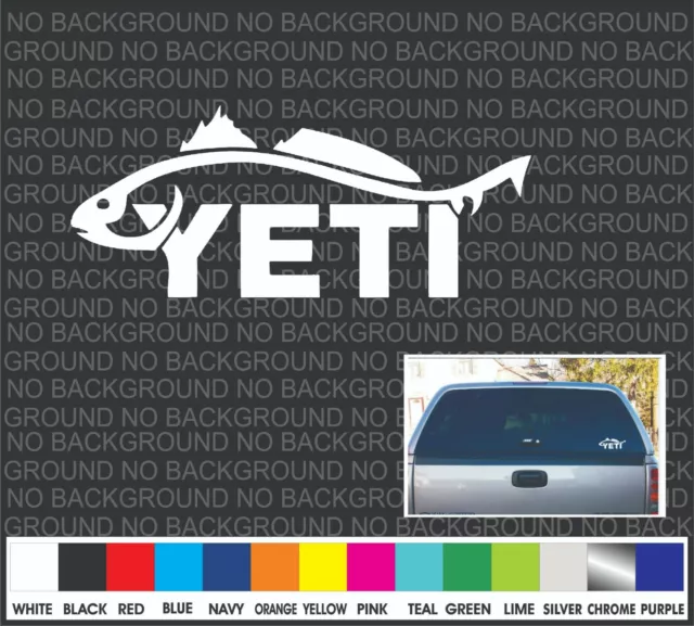 YETI Striper Redfish Fishing Boat Cooler Car Truck Window Decal Sticker Laptop 8