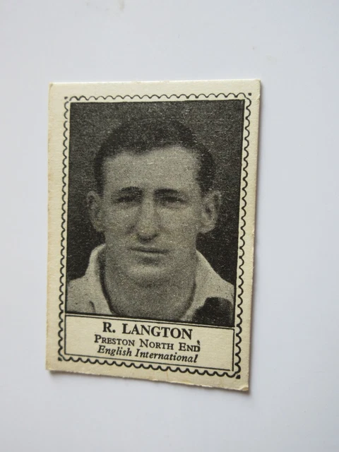 Barratt,  Famous Footballers, X1   ( R.langton, Preston North End )  1947.