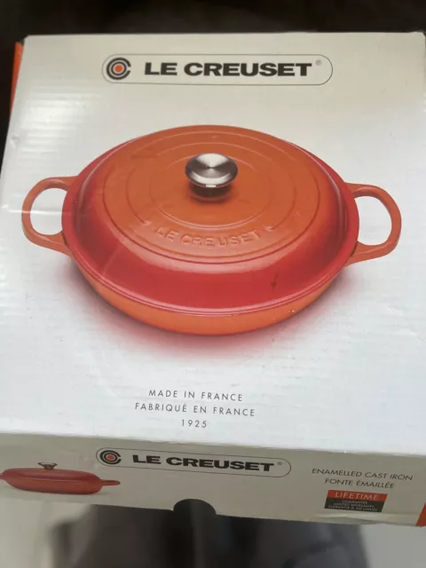 Le Creuset 26cm Shallow Casserole Teal in Box