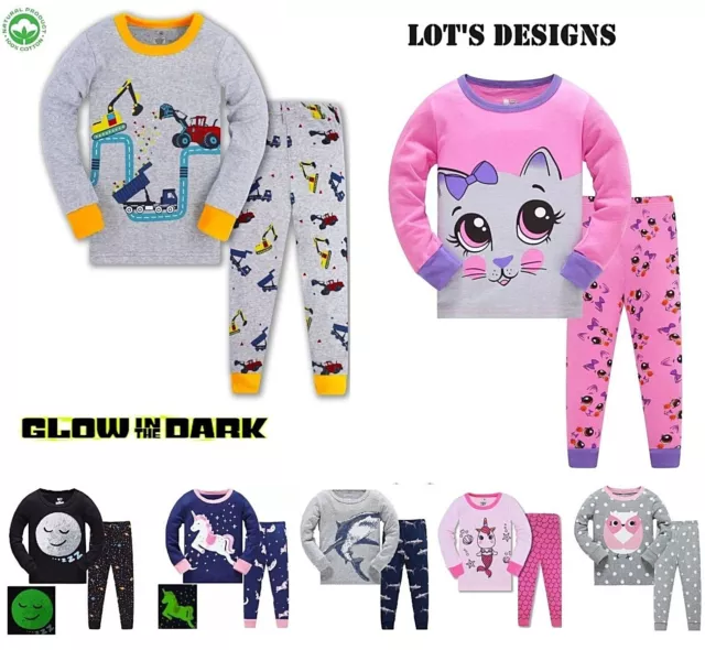 Kids Boys Girls Pyjama Pyjamas Set PJs Sleepwear Nightwear  Size 3 4 5 6 7 8 yrs