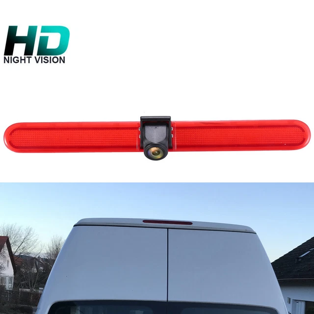 3. Bremslicht Mit Kamera Rückfahrkamera Mit Bremsleuchte – Für VW T5 / T6 Multivan & Caravelle (Heckklappe, Hochdach) – 170° Weitwinkel, Nachtsicht, IP67 Wasserdicht