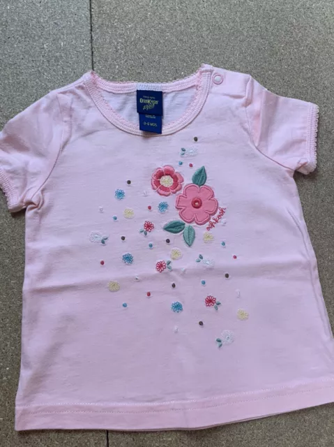 Girls Osh Kosh Pink Flower Top Age 3-6 Months