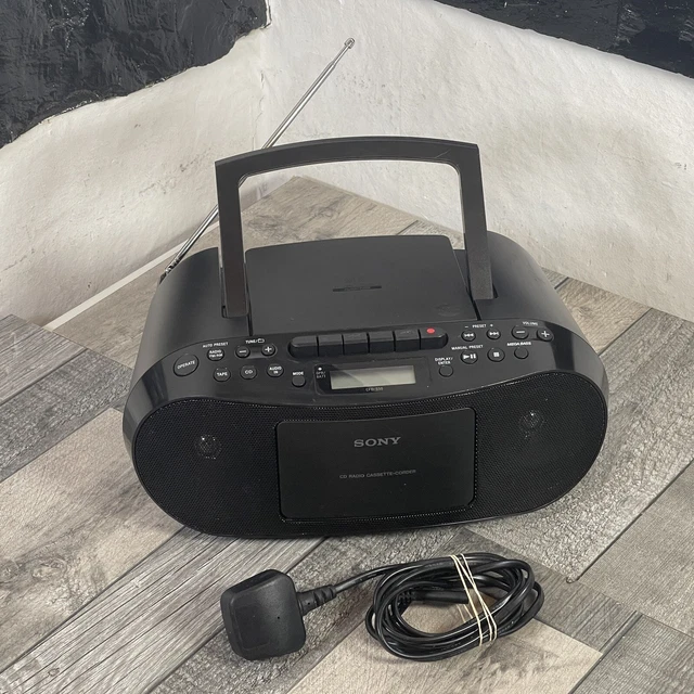 SONY CFDS50 CD Cassette Radio Boombox Stereo Aux In Small AM/FM Mains