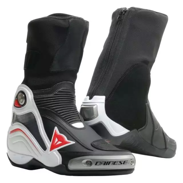 Dainese Axial D1 Noir Blanc Lava Rouge Bottes -  Livraison gratuite!