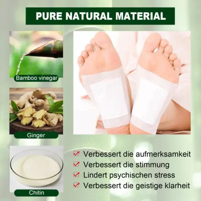 Foot Detox Patches Natural Deep Cleansing Pads Toxin Removal Pain Relief Gift 2