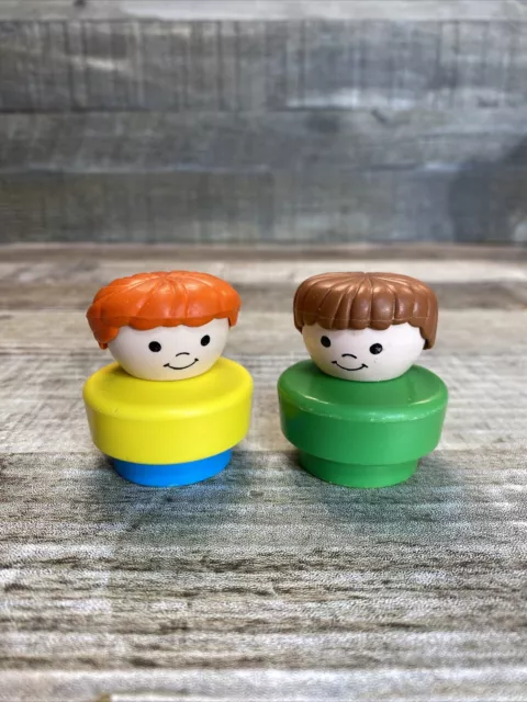 1990 Fisher Price Little People Girl & Boy "CHUNKY" Lot of 2.