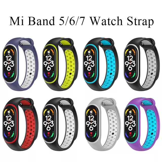 For Xiaomi Mi Band 5 6 7 Amazfit 5 Band Replacement Silicone Watch Strap